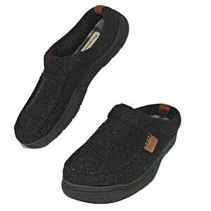 Dearfoams Indoor Outdoor Slippers Mens Memory Foam Charcoal Gray Size US 9-10